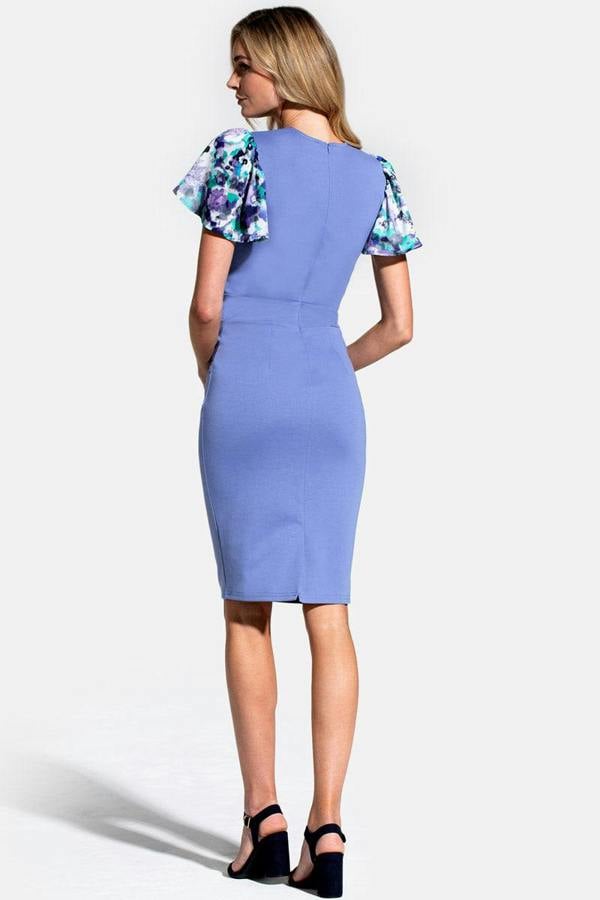 HotSquash Ponte Dress with Chiffon Sleeves