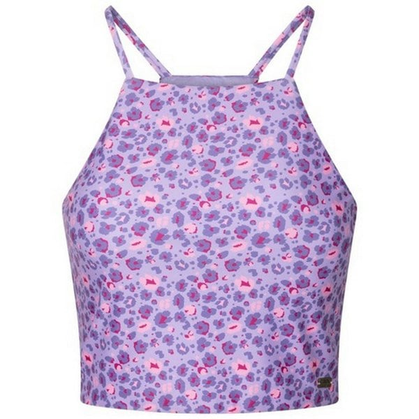 Trespass Womens/Ladies Harlow Leopard Print Swim Top - Gelsomino