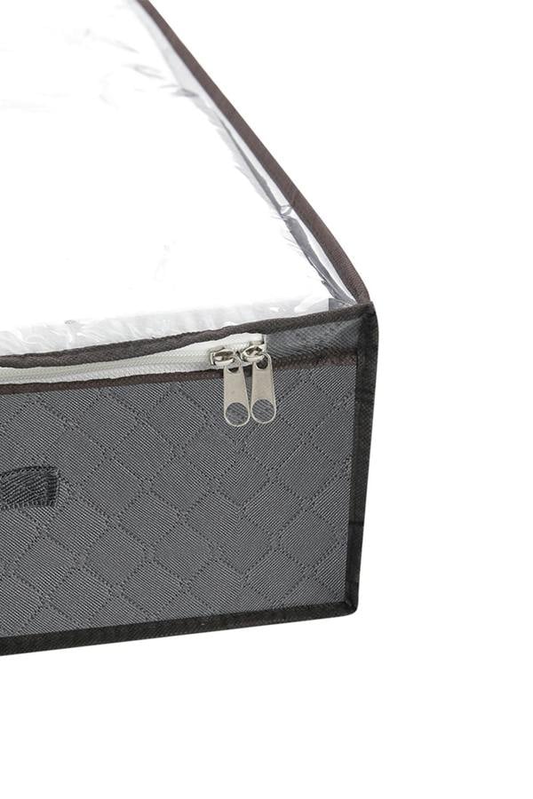 Living and Home 2pcs Fabric Clothes Quilt Storage Box with Handles Organizer