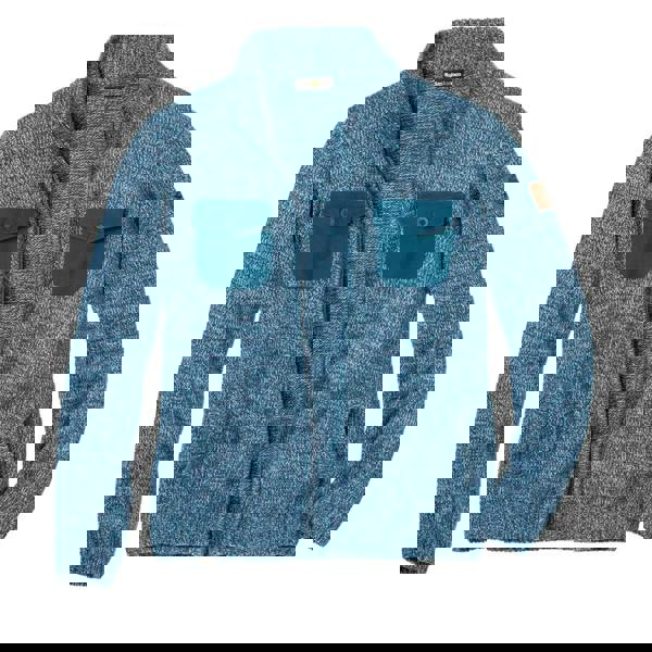 Atlas For Men Mens Knitted Full Zip Jacket - Pigeon Blue - 