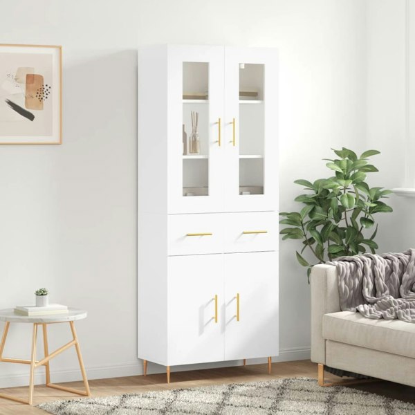 Berkfield Highboard White 69.5x34x180 cm Engineered Wood