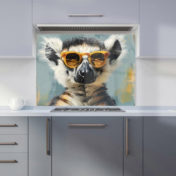 Warren Reed - Designer Lemur In Glasses Kitchen Splashback