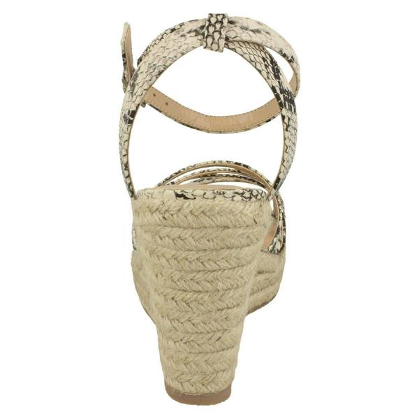 Spot On Ladies Spot On Rope Wedge Strappy Sandals F2275