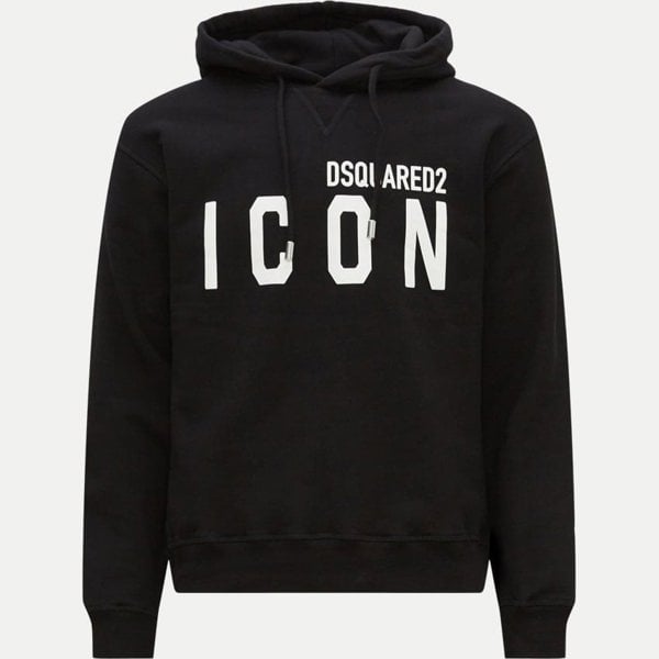 Dsquared2 Regular Fit Icon Logo Hoodie - Black