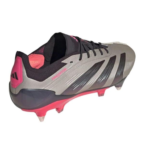 Adidas Unisex Adult Predator Soft Ground Football Boots - Silver/Black - 