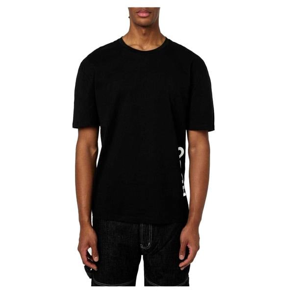 Hugo Mens Logo Organic Cotton T-Shirt - Black - 