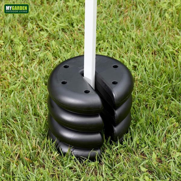 My Garden Outdoor Living My Garden Gazebo Weights Set of 4-Heavy Duty 2.3kg Each-Cement Filled Tent Leg Weight-Canopy Base Anchor for Gazebo & Parasol