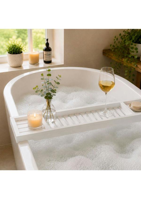 Groundlevel Bamboo Spa Wooden Bath Tray