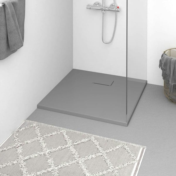 Berkfield Shower Base Tray SMC Grey 80x80 cm