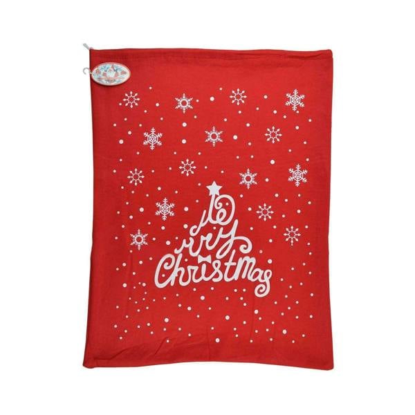 Festive Felt Santa Sack Variant Set with Merry Christmas Print and Drawstring Top image 4