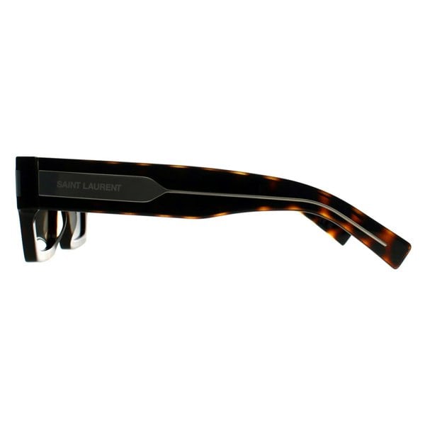 Saint Laurent Sunglasses SL572 002 Dark Shiny Havana w Silver Grey