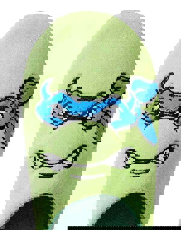 Teenage Mutant Ninja Turtles Mens Green Character Face Mule Slippers