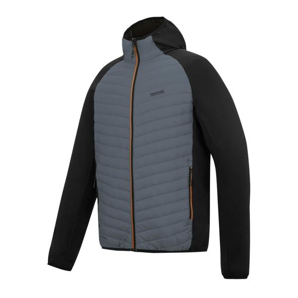 Regatta Mens Andreson Hybrid Jacket - Dark Storm/Black - 