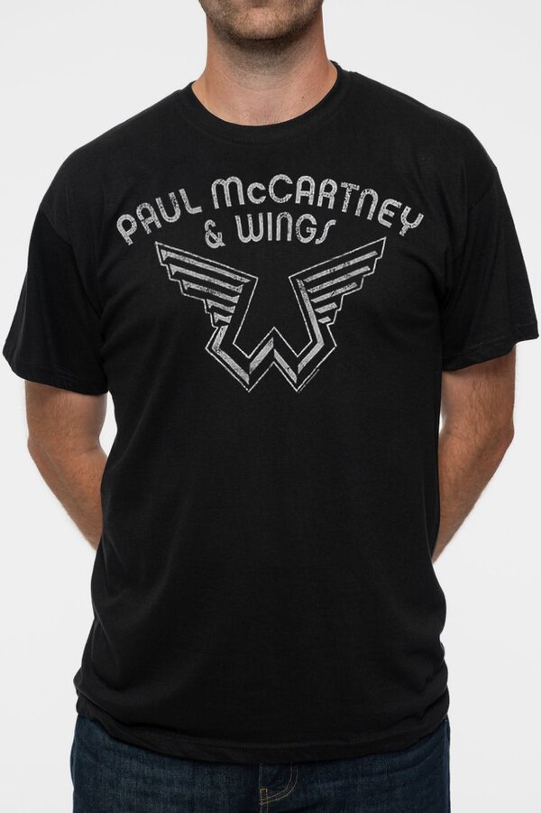 Paradiso Paul McCartney Wings Logo Black T Shirt