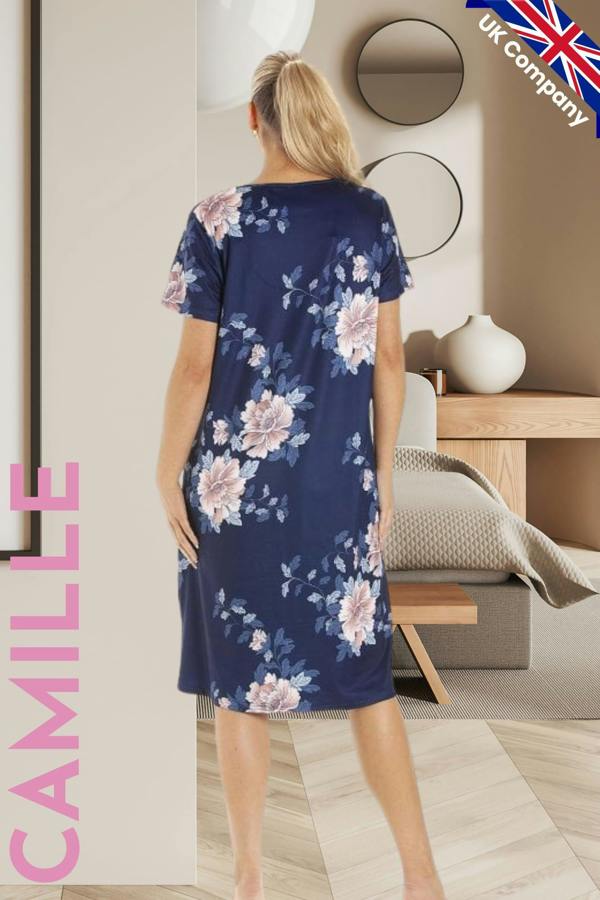 Womens Lightweight Floral Print Nightdress