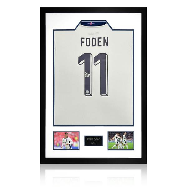 Phil Foden Signed England 2024 Shirt Premium Frame