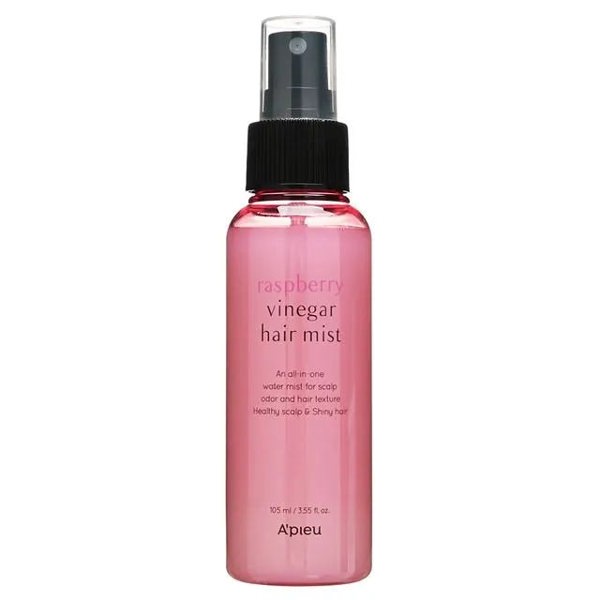 A'PIEU Raspberry Vinegar Hair Mist – 105ml Korean hair treatment with natural Raspberry Extract and Vinegar available at Atelier De Glow UK.