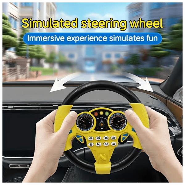 Dragodirect Steering Wheel Toy for Kids Interactive RolePlay with Sound Rotation