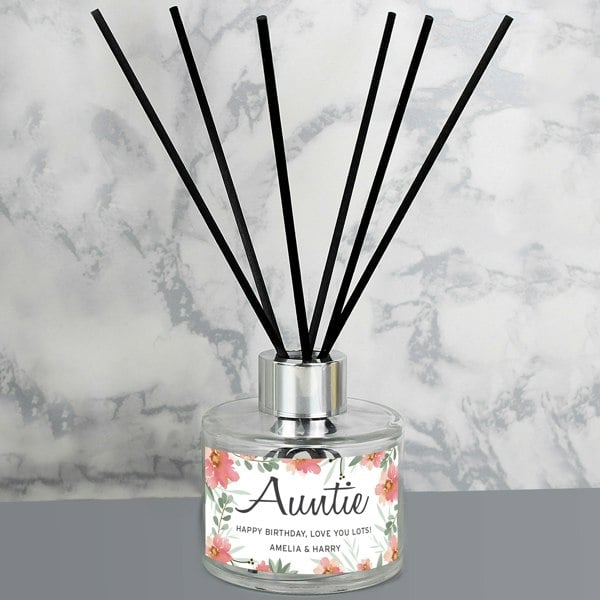 Personalised Memento Company Personalised Floral Sentimental Reed Diffuser