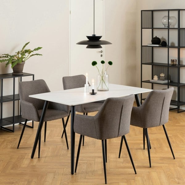 Furniture To Go Wicklow Ceramic Dining Table in White