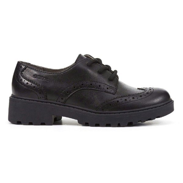 Geox Girls School Black Lace up J Casey G. N Shoes
