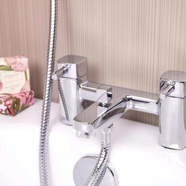 Flode Stortoppen Bath Shower Mixer Tap - Polished Chrome Finish