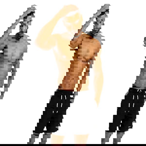 Umbro Mens Taped Swim Shorts - Black - 