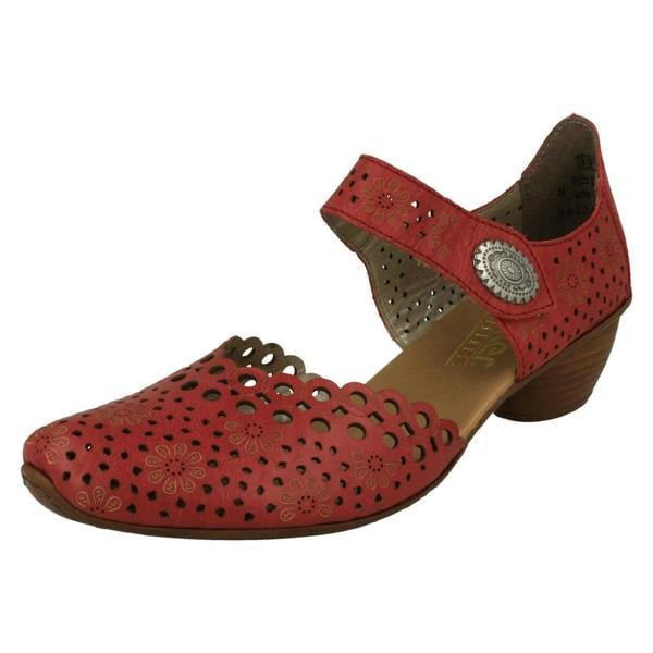 Rieker Ladies Rieker Punched Detailed Summer Shoes 43753