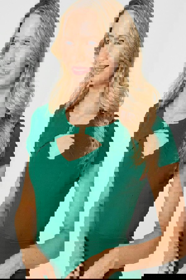 Green | Cut Out Detail Knee Length Bodycon Dress