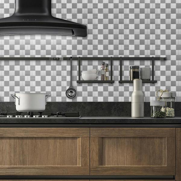 ENER-J Linear Glow Peel & Stick Aluminum Tile, Size: 300 x 300 x 4 mm (Pack of 4)