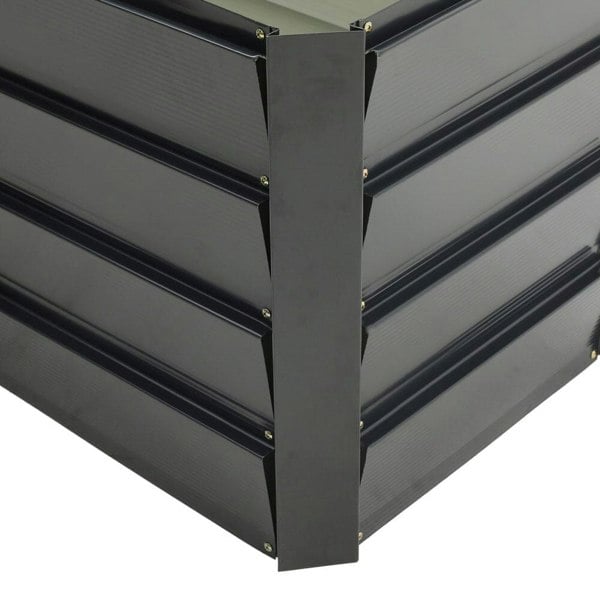 Outdoor Metal L-Shaped Raised Garden Bed Living and Home 
