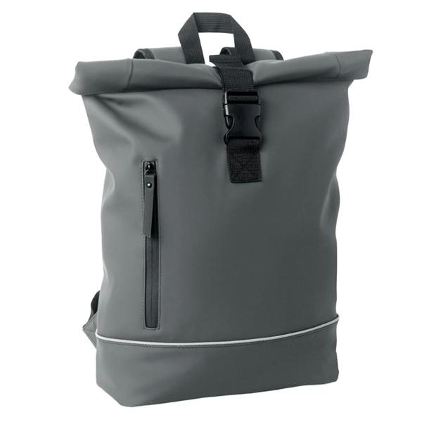 MidOcean Laptosa Roll Top PU Laptop Backpack - Stone Grey - 