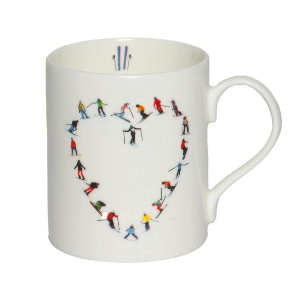 Powderhound Love Heart Ski Mug Single