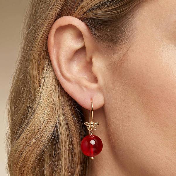 Pia Joy Takes Flight Carnelian Dragonfly Earrings