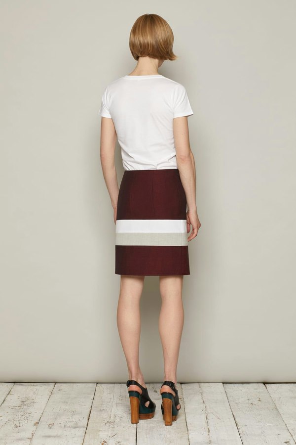 Bo Carter Togo Skirt - Burgundy