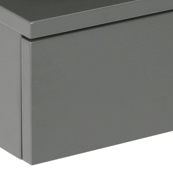 Wyld Haus Lincoln Grey Wooden Floating Bedside Table 1 Drawer Open Shelf