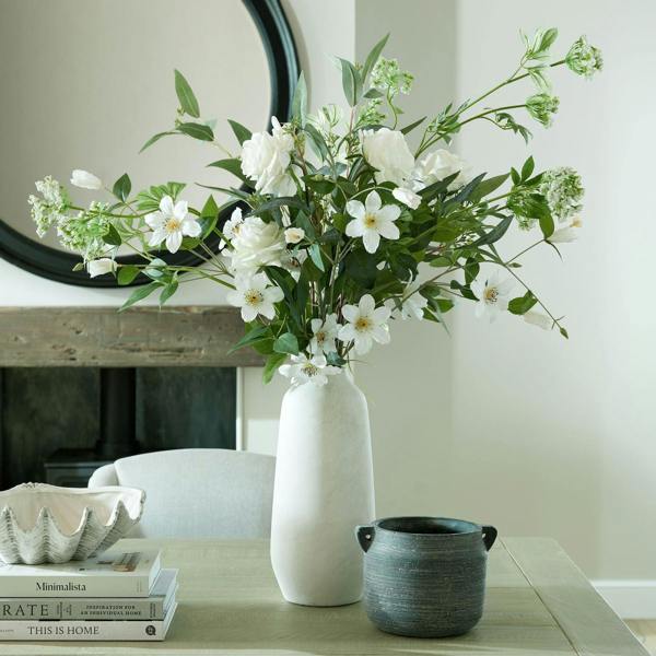 Wyld Haus Set of 3 Artificial Flowers Faux White Cow Parsley Ammi