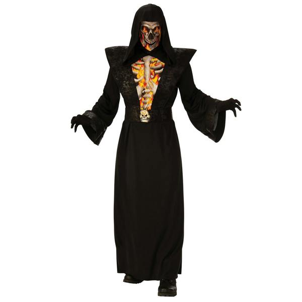 Bristol Novelty Mens Reaper Skeleton Costume - Black/White - 