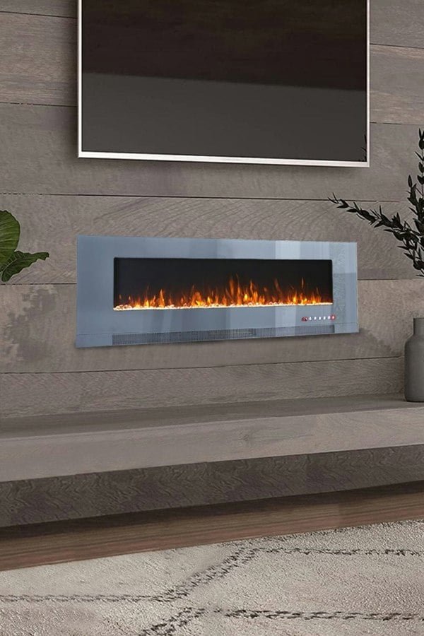 50/60 inch Electric Fireplace 5000 BTU Wall Mounted Fireplaces Heater 9 Available Flame Colours Wall Mounted Fireplaces Living and Home