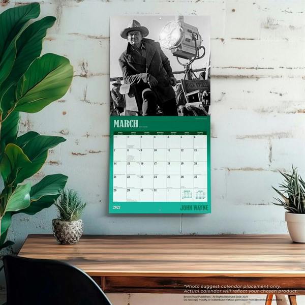 John Wayne Calendar 2027, Wall Calendars, Month To View, Entertainment, Gift