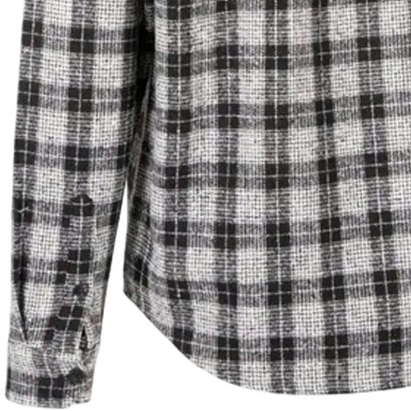 Trespass Mens Portlaw Checked Long-Sleeved Shirt - Black/White - 