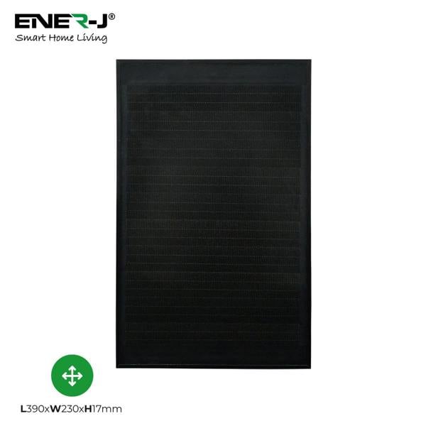ENER-J 150W LED Floodlights with Solar Panels, 15W Solar Panel, 15AH Battery, 1800 lumens
