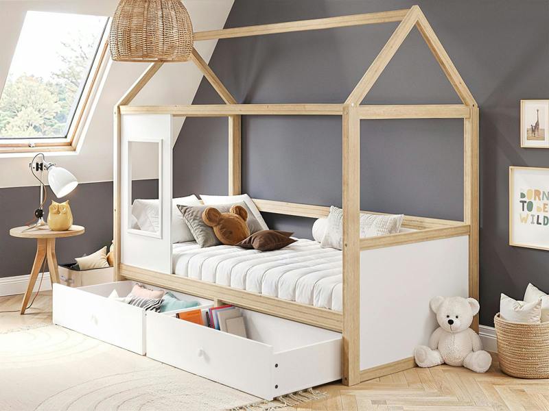 Flair Ted Play House Wooden Bed with Storage