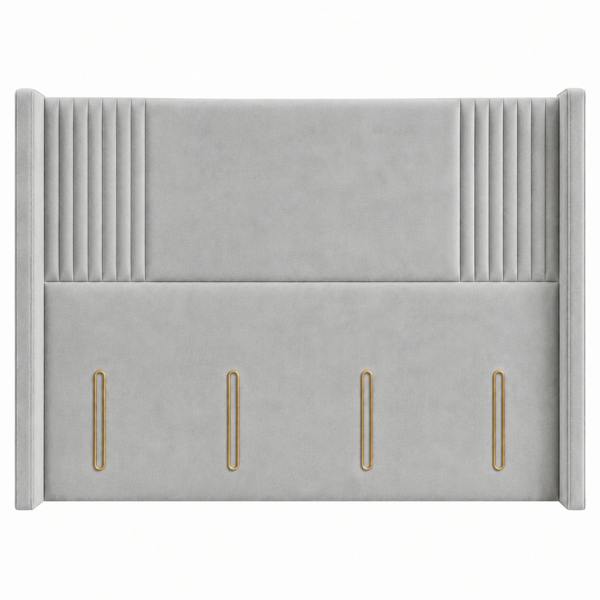 Great British Beds Oxford Headboard - Silver Plush