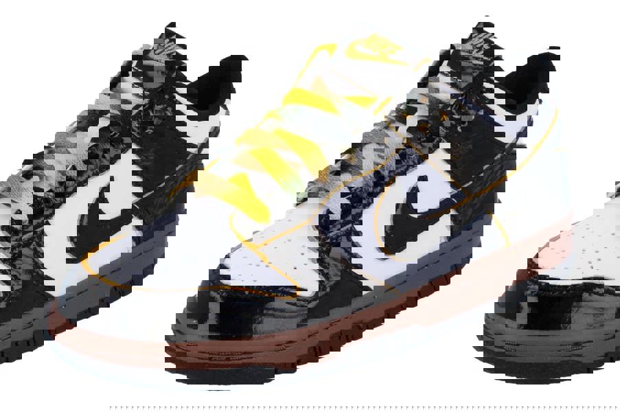 Nike Dunk Low SE GS Trainers Hq9294  100 - White Bright Citron Black 100 - Photo 0