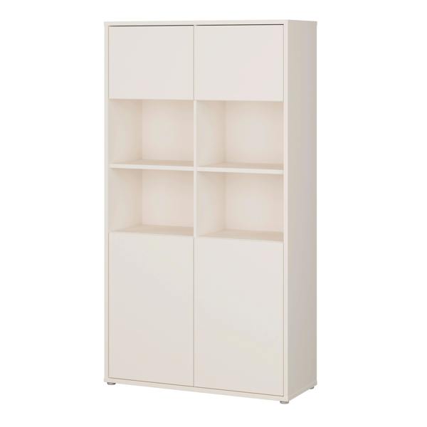Furniture To Go Alice Springs Wide Storage Cabinet 4 Doors Push-to-Open & 2 Central Shelves Sand