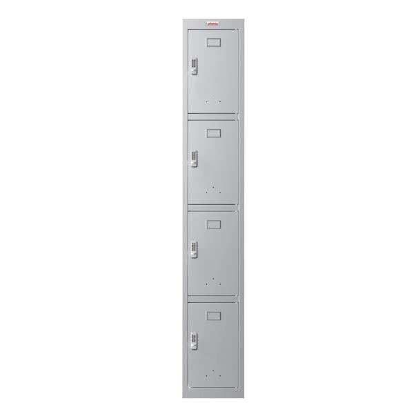 Phoenix Safe Phoenix PL Series PL1430GGE 1 Column 4 Door Personal locker in Grey with Electronic Locks
