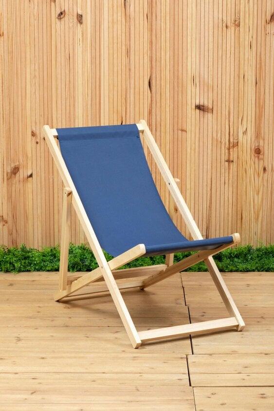 Essentials by Premier Beauport Blue Deck Chair