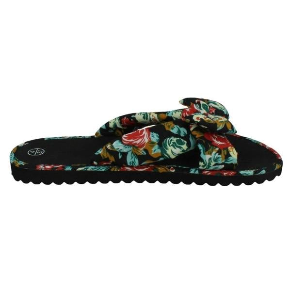 Spot On Ladies Spot On Flower Design Mules Floral Mule F00425