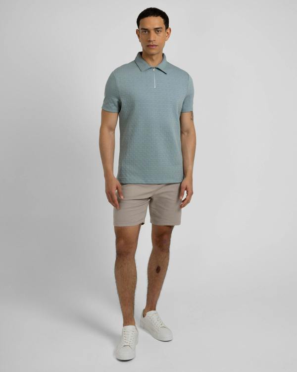 Steel & Jelly Crofton - Tile Jacquard Textured Polo Shirt